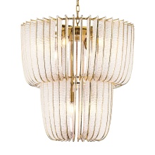 Golden 4285-9 TG - Ziva by Golden Lighting Shahi 9-light Chandelier in Titanium Gold